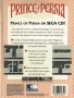 Sega  Sega CD&nbsp; - &nbsp;Prince of Persia (U) (Back)